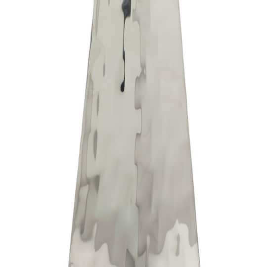 15" Silver Stainless Steel Industrial Vase